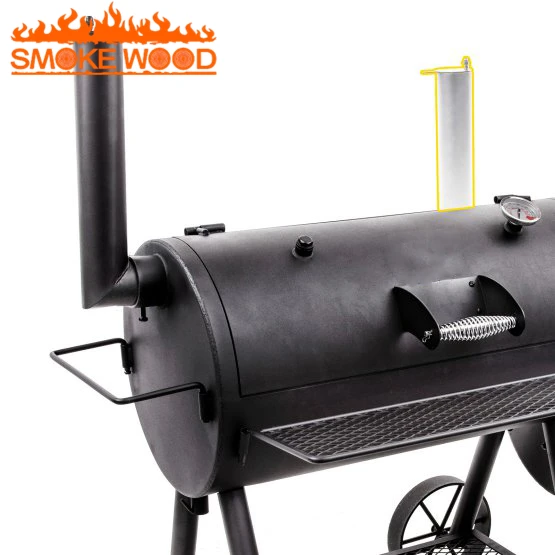 European Style Hot Sale Trolley Barrel Shaped Movable Portable Charcoal BBQ Grill Smoker Steel Easily Cleaned Easily Assembled