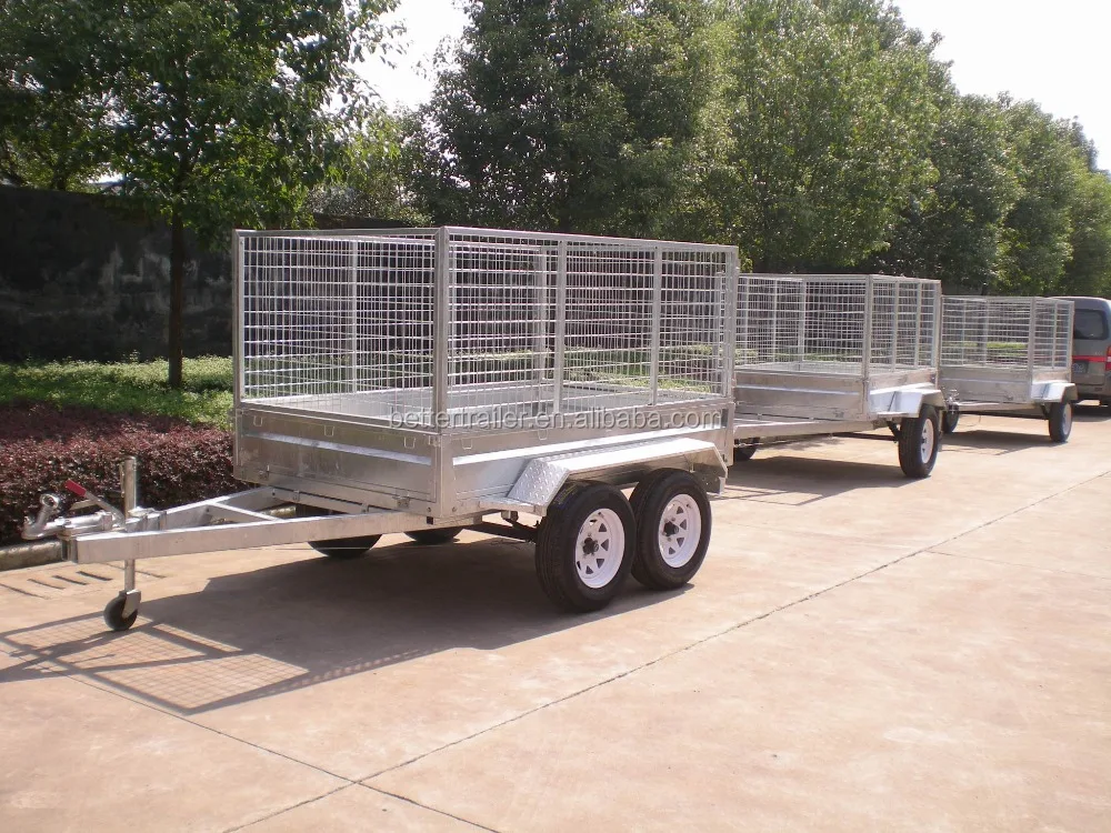 dual axle transportation  utility mesh cage trailer