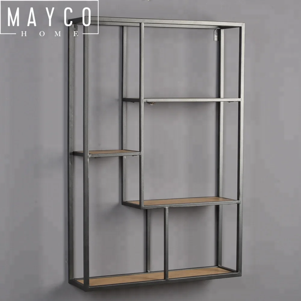Mayco Industrial Decorative Floating Hanging Pipe 3-Tier Wall Mounted Book Shelf
