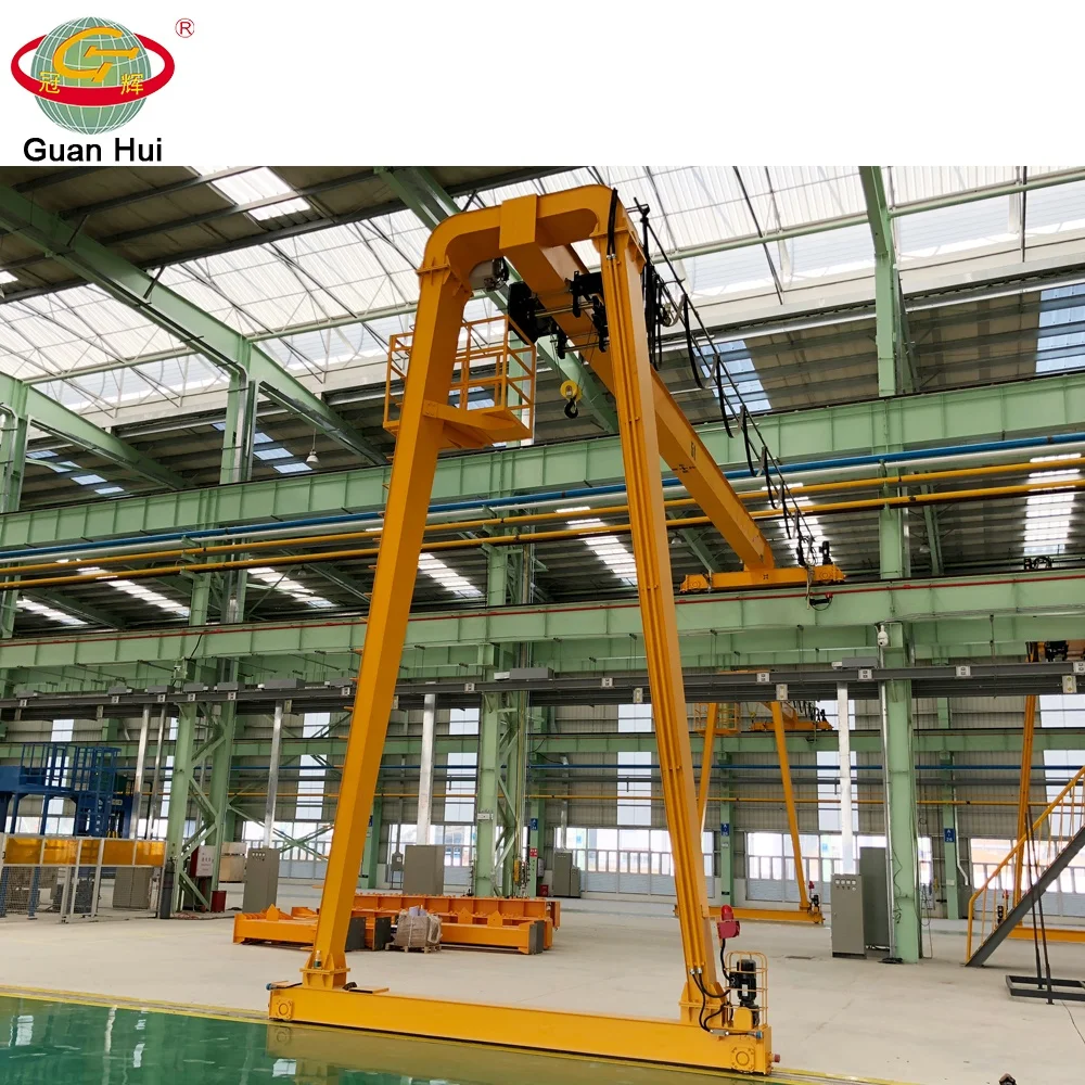 
europe style 4 wheel single girder gantry crane with hoist 
