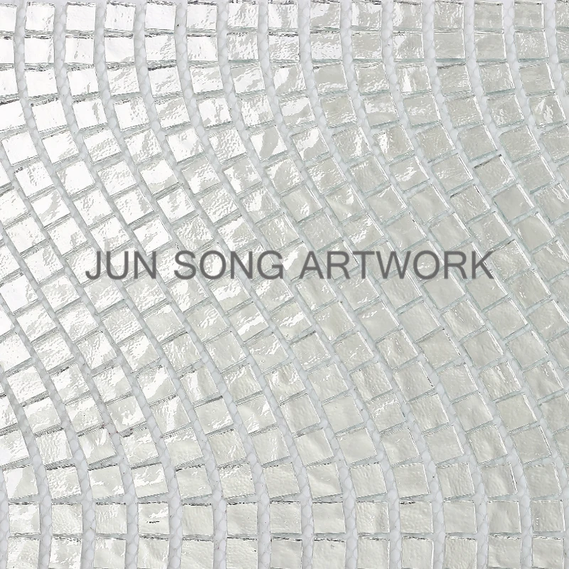 JS JY14-07 Decorative Silver Glass Mosaic Hotel Bathroom Mosaic Wall Tile Design