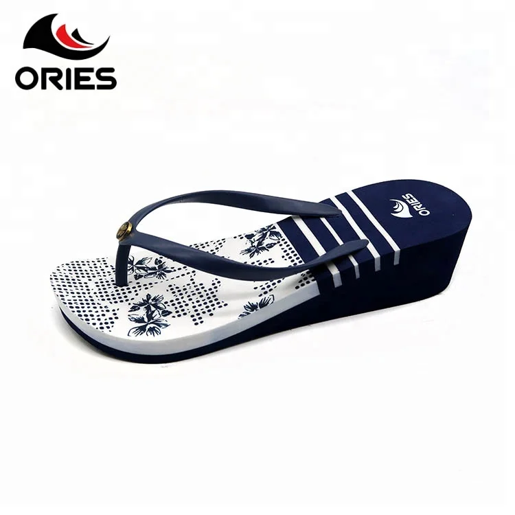 Hot Sale Women Wedge Flip Flops Wholesale Heel Slippers