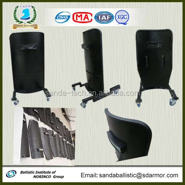 NIJ III IV B6 B7 Wheeled Ballistic Shield