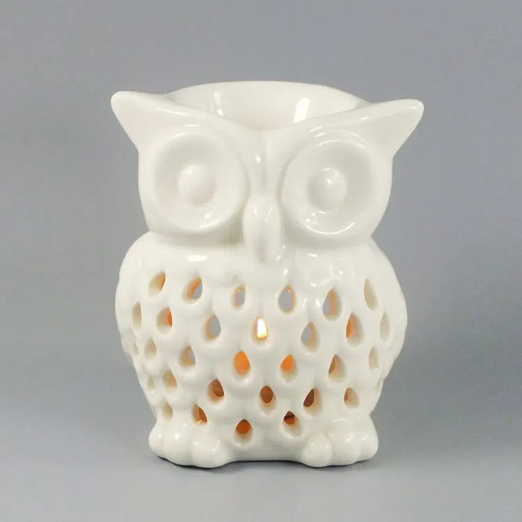 Fragrance Ceramic Owl Shape Candle Warmer Wholesale Supplier