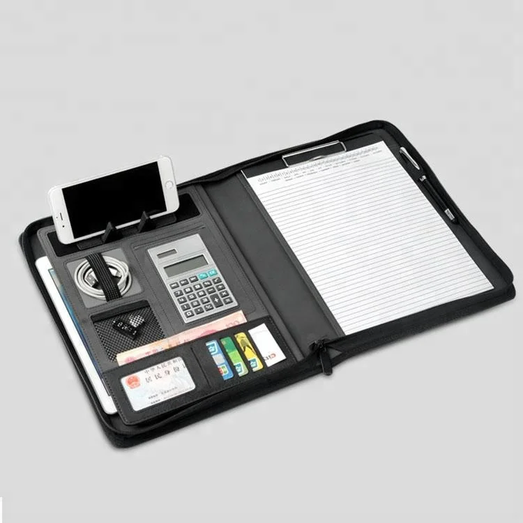 Multifunction File Folder Expandable Business Organizer A4 Leather Portfolio Folders