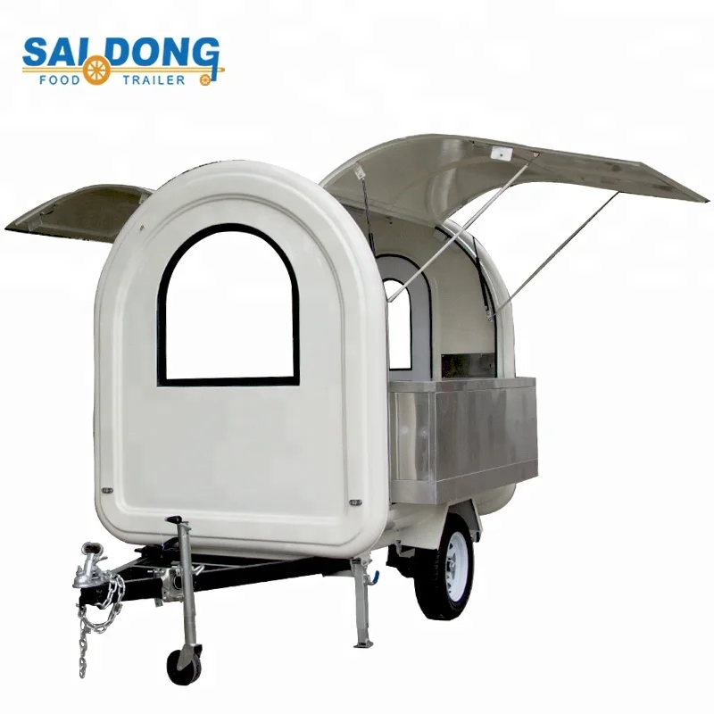 Latest design China Mobile hot dog  ice cream trailer for sale
