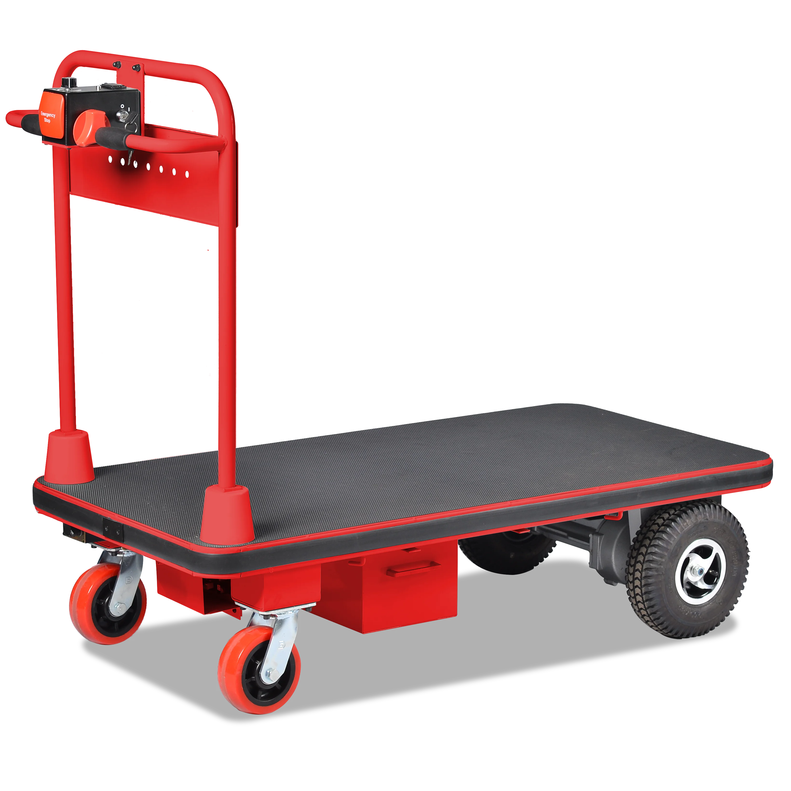 Material Handling Motorized Platform Carrier Electric Battery Hand Cart