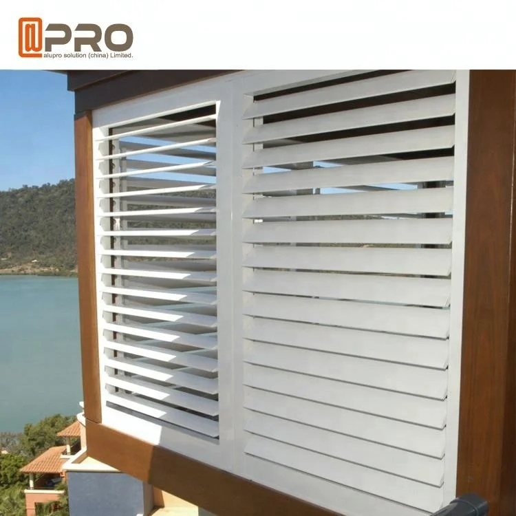 Window Interior Security Shutters Louvers Window Door Awning Blade Frame High Quality Aluminum Glass Aluminum Alloy Horizontal
