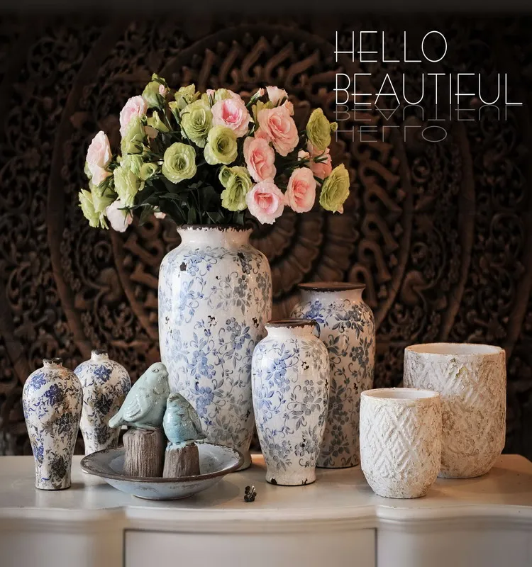 2017 SANTAI H564 antique painting terracotta pots & planters Chaozhou