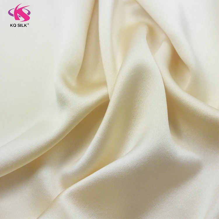 
Silk Satin Fabric for Wedding Dress 40 mm Heavy Raw Silk Fabric Greige Plain Dyed Silk Satin 