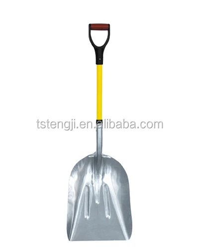 2022 snow shovel material aluminum with wooden handle and fiber glass handle