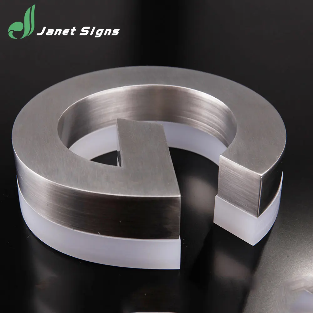 corporate exterior stainless steel letters electric Channel Letters for business advertising sign