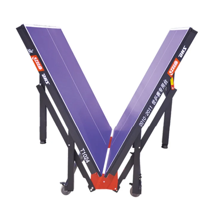 
T1024 25mm ittf approved professional moveable and foldable DHS indoor pingpong table tennis table 