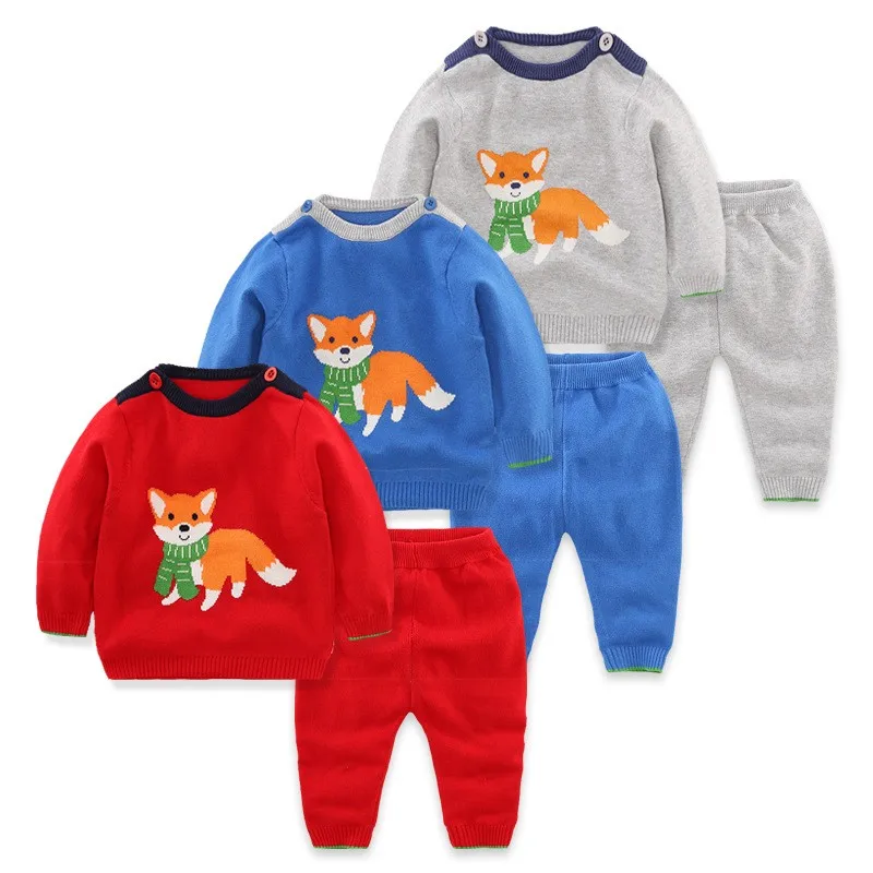 
Hot sale cool boys 9GG cartoon sweater set 