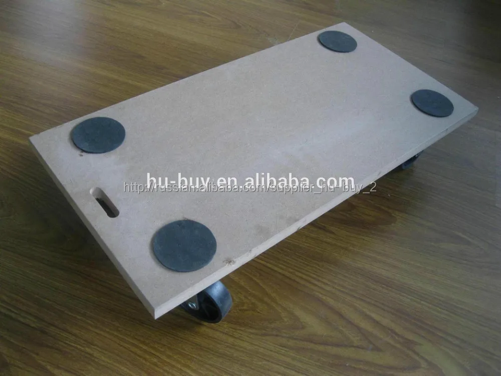 мдф тяёелых деревянная тележка с 4 колесами