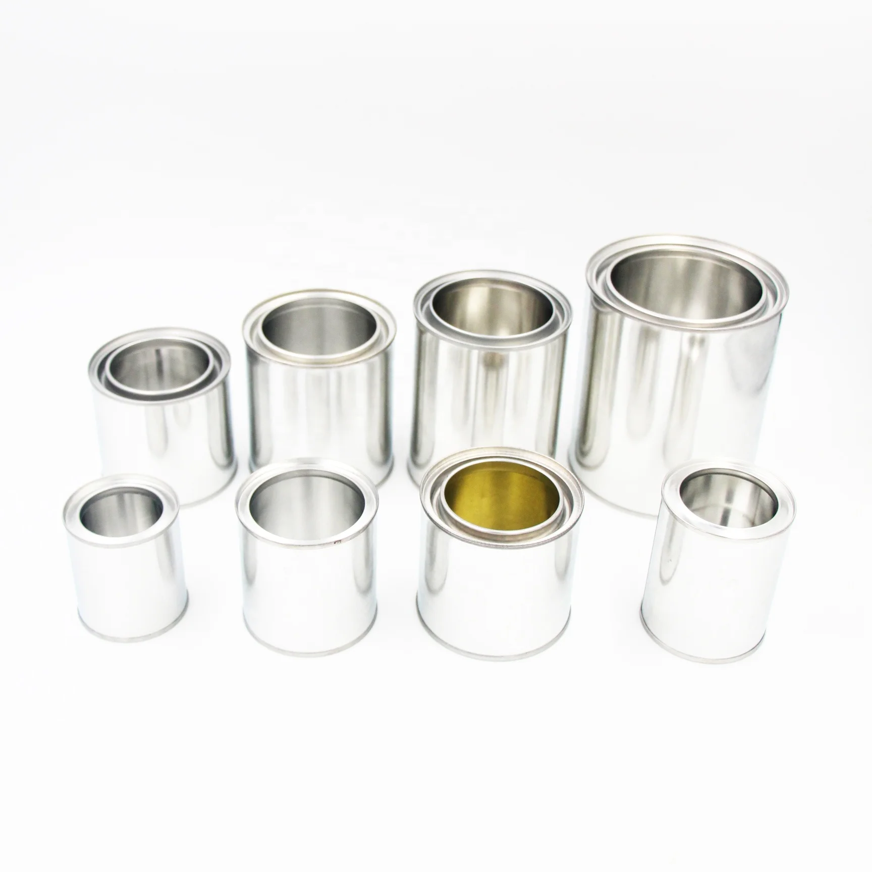 100ml-2Lround empty metal adhesive tin can chemical bucket with lever lid for paint/ adhesive/industrial solvent etc