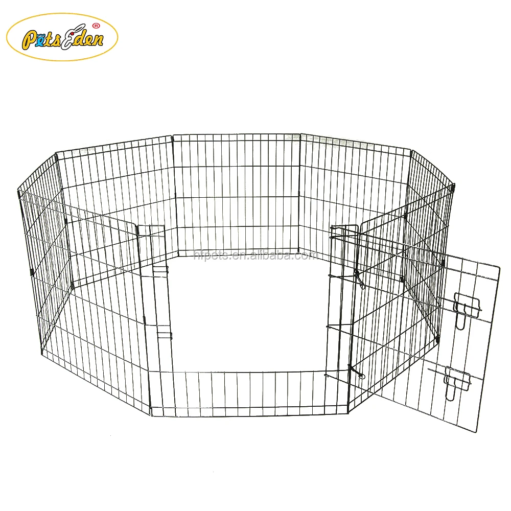 
8 Panel Folding Rabbit Hutch Run Metal Rabbit Chicken Run Cage Big Pet Playpen 