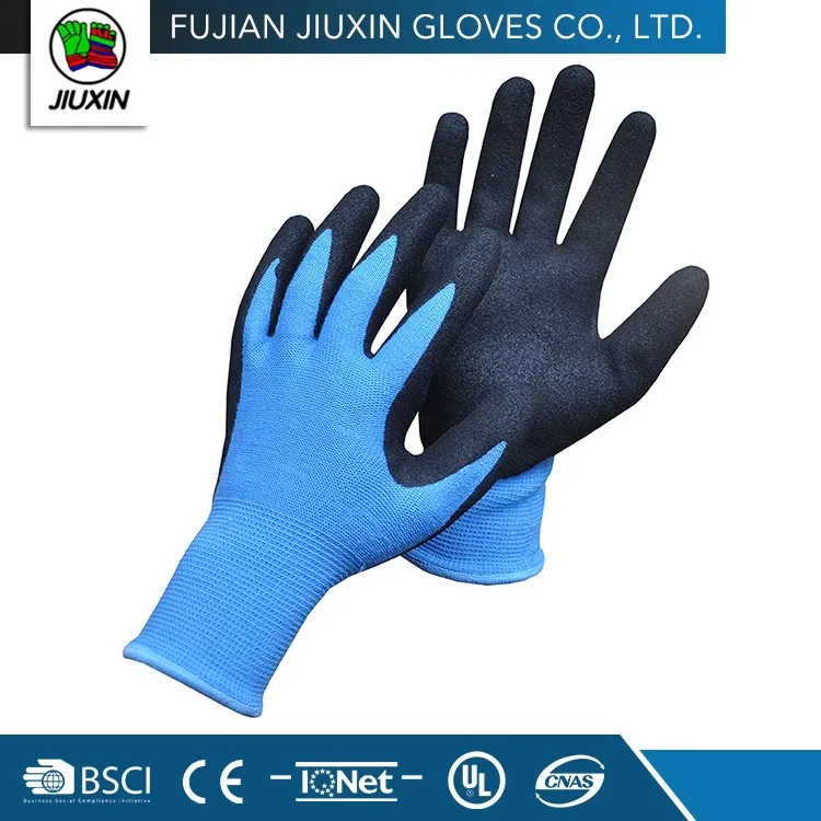 Factory made black latex gloves Anti-slip and breathable work latex gloves for carrying thing