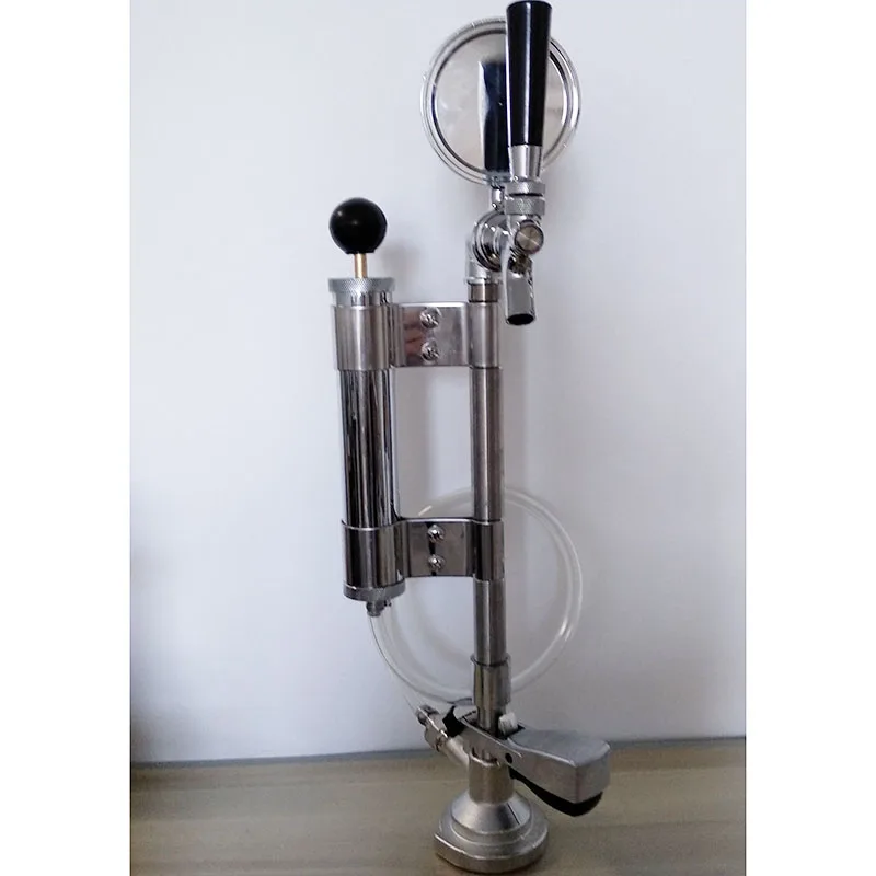 homebrew Manual Beer keg pump with beer faucet & A type coupler&medallion, plate type beer pump unit