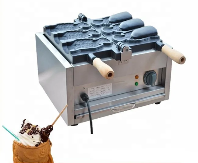 Factory waffle ice cream cone wholesale 220v /commercial fish taiyaki machine