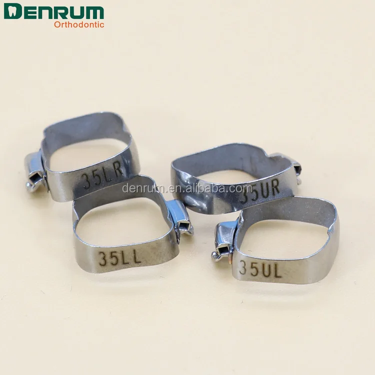Стоматологические продукты Denrum Ортодонтические молярные полосы с Edgewise / Roth MBT трубки