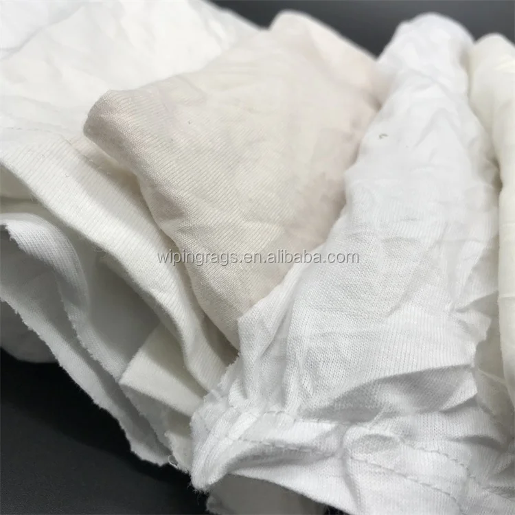 Cut white polo and t shirt cotton cleaning cloth ship wiping cloth marine soft material wiping rags