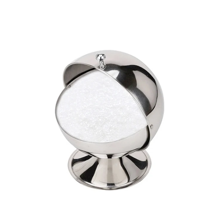 Classic European Style New Design Ball Shape Coffee Canister Salt Storage Pot Seasoning Pot Stainless Steel Spice Jar Sugar Pot