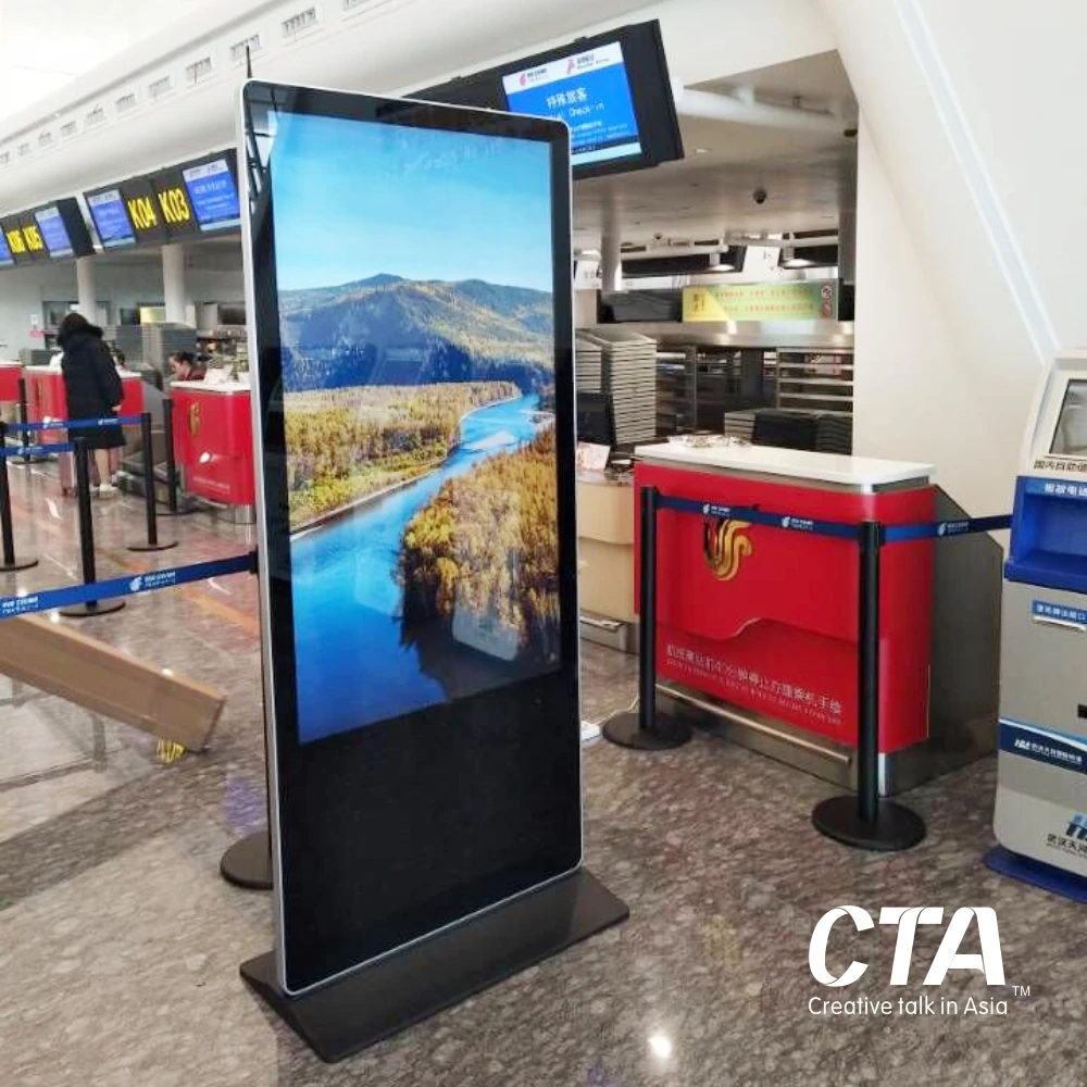LCD led advertising display screen for restaurant