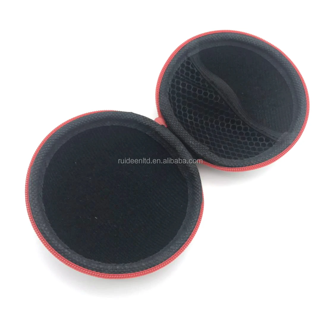 9.8(Diameter)*5.4CM Round Nylon 1680D Hard Shell EVA Case for Earbud Case (LZH-42)