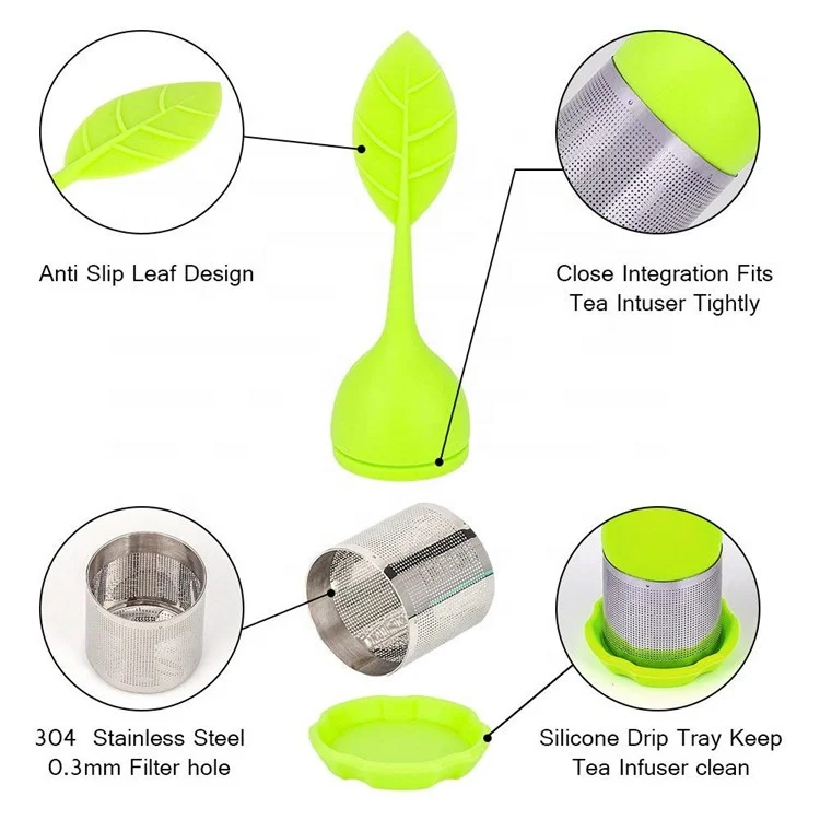 18/8 Stainless Steel Fine Mesh Tea Infuser with Drip Tray