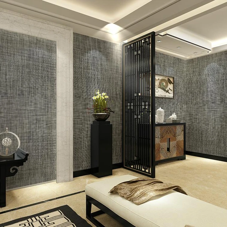 high quality modern vinyl woven wall paper rolls from China