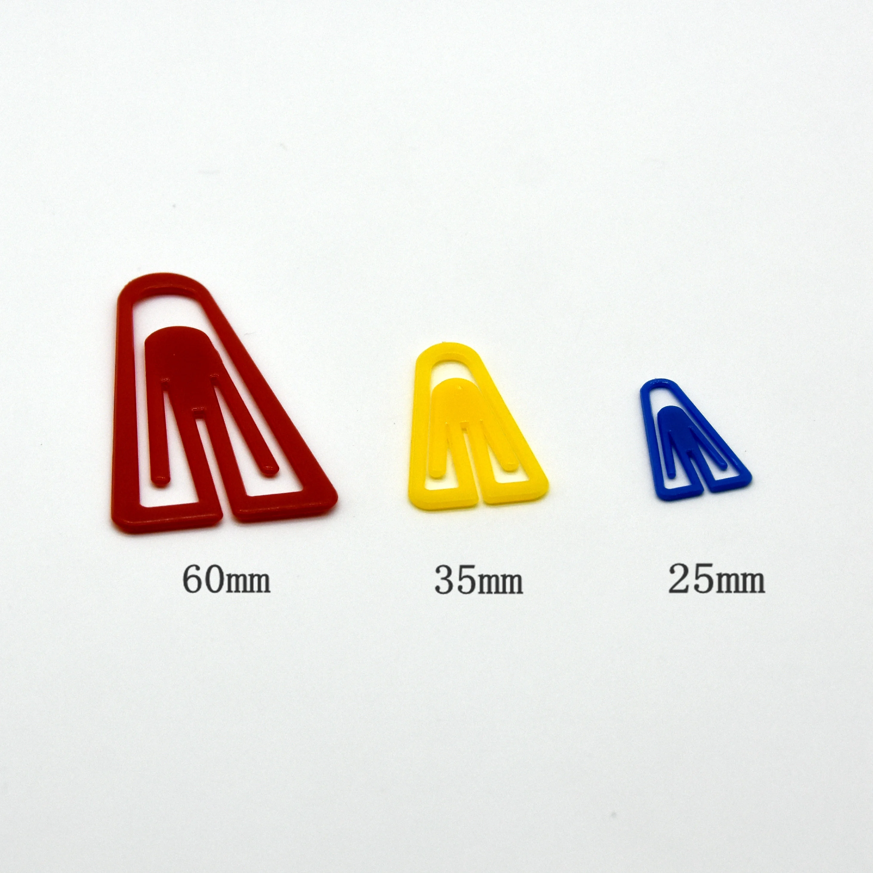Office unique shaped plastic types of paper clips