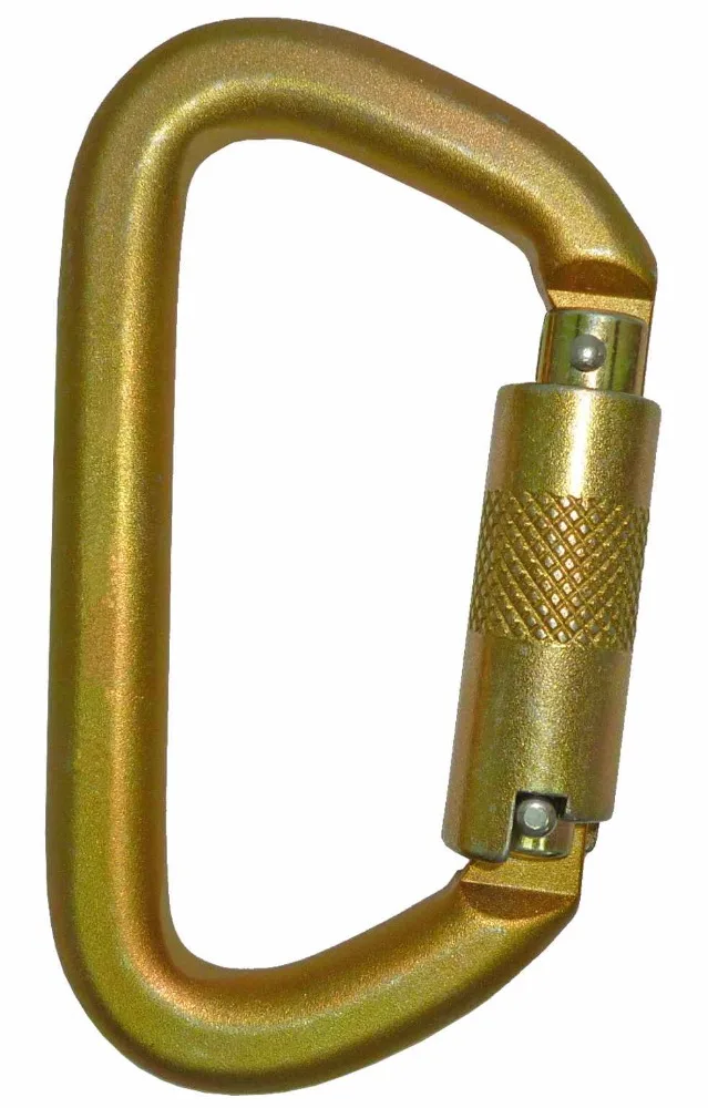 ANSI CE EN362 ANSI Z359 1 Steel D Type Triple lock Safety Hook