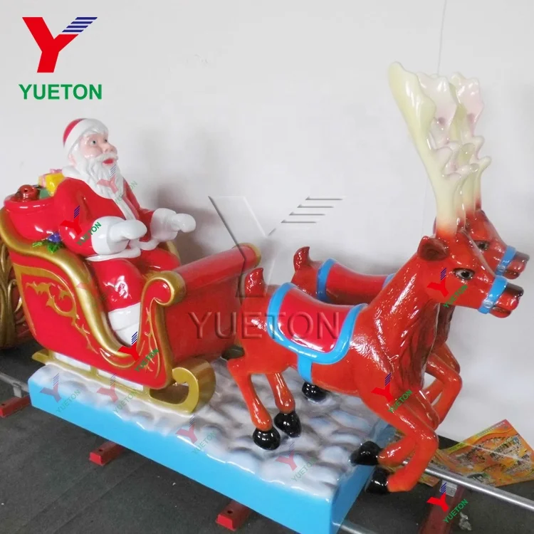 Yueton Amusement Park Rides Outdoor Electric Christmas Track Train Ride