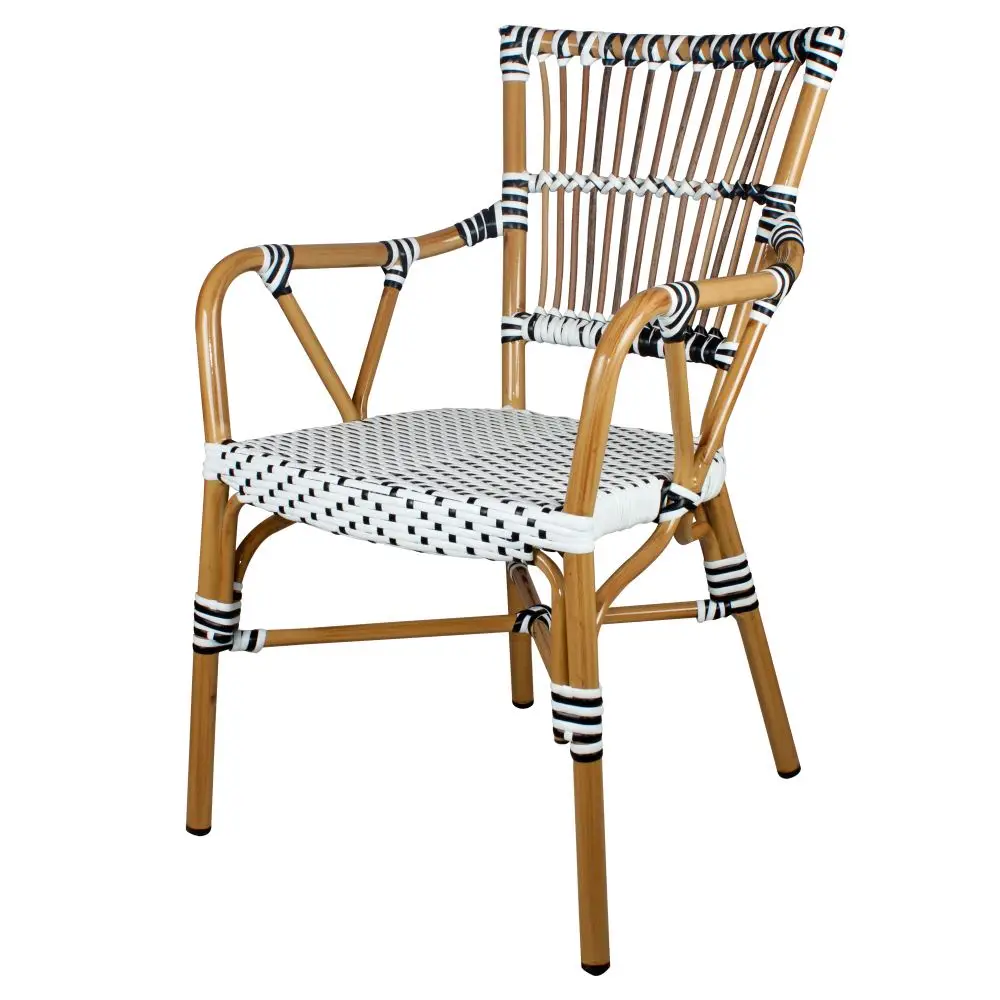 Тропическая алюминиевая рамка, искусственная скрипка Bambu Medula, стул для бистро и кафе