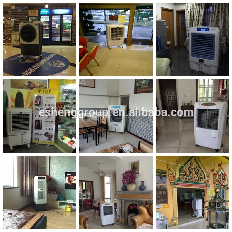 Evaporative portable air water cooler with 4000cmh airflow