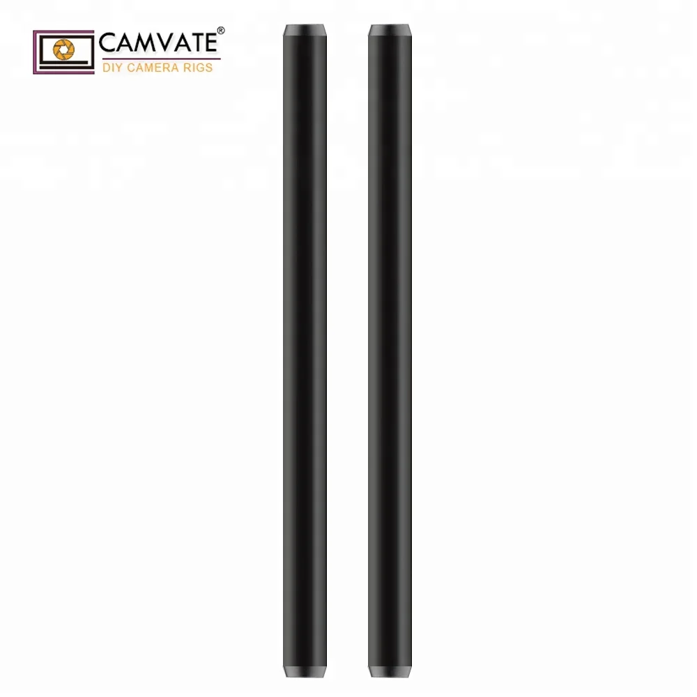 CAMVATE New Arrival 19mm Aluminum Rod 30cm for DLSR Camera Cage Mount 2 Pack (1)