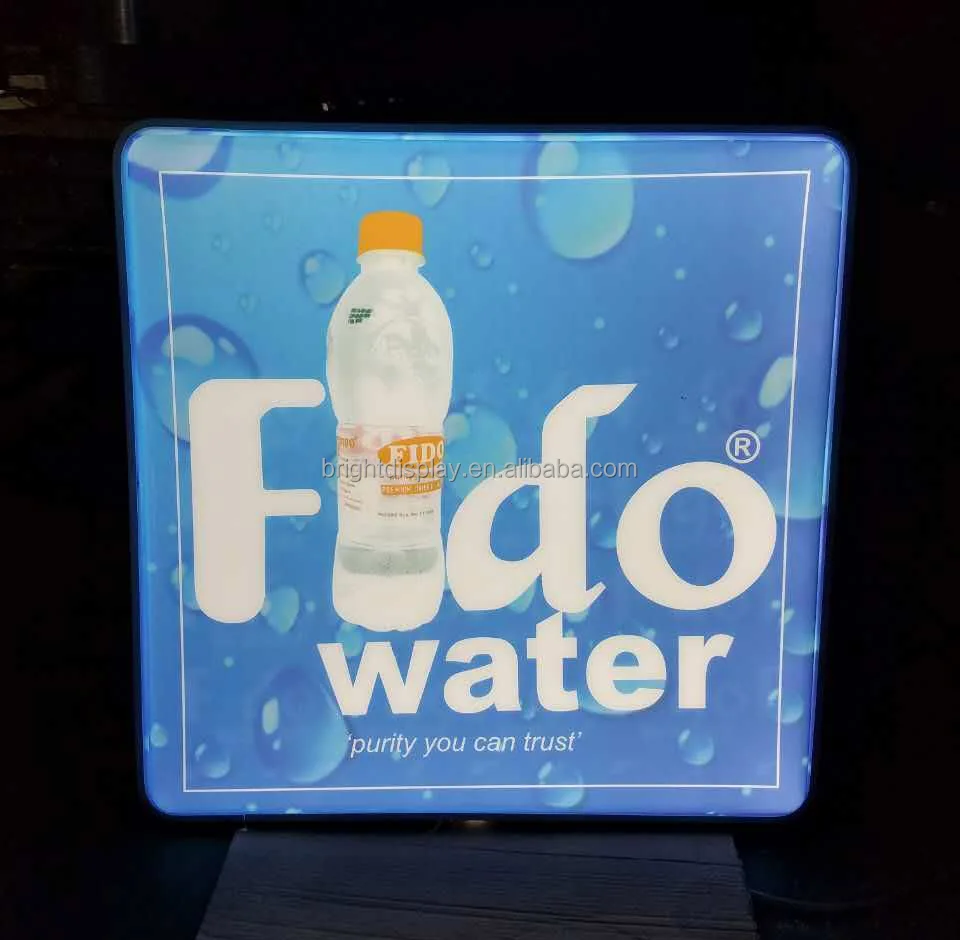 
Factory Outdoor Advertising Wall Hanging Double Side LED Acrylic Square Vacuum Form Lighting Boxes 