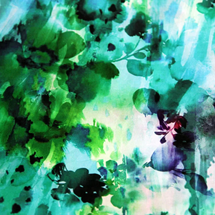 Factory Price Organic Recycled Cotton Nature Print Fabric baumwolle stoff