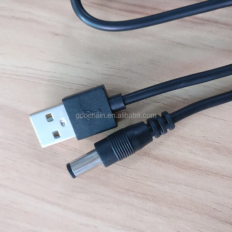 1 м 20AWG USB 2,0 A штекер к DC 5,5*2,5 кабель питания