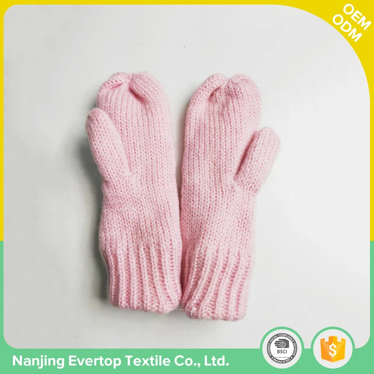 High quality custom color winter fashion long ladies knitted hand gloves for christmas gifts