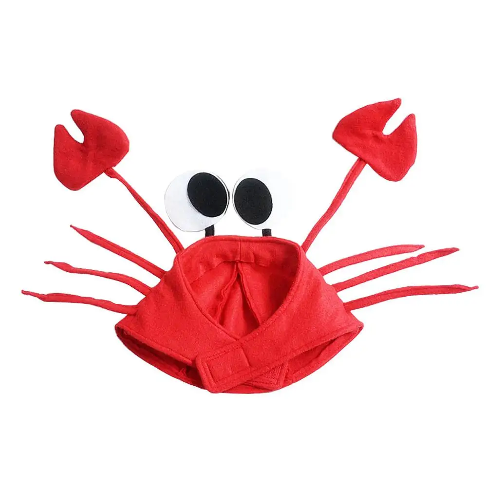 Cute Red Crab Holiday Hat Christmas Funny Hat for Children Adult Costume Party  BD508