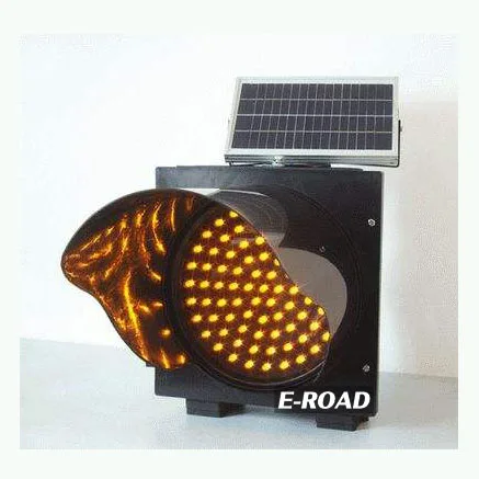 300mm Solar Traffic Yellow Flash Warning Light