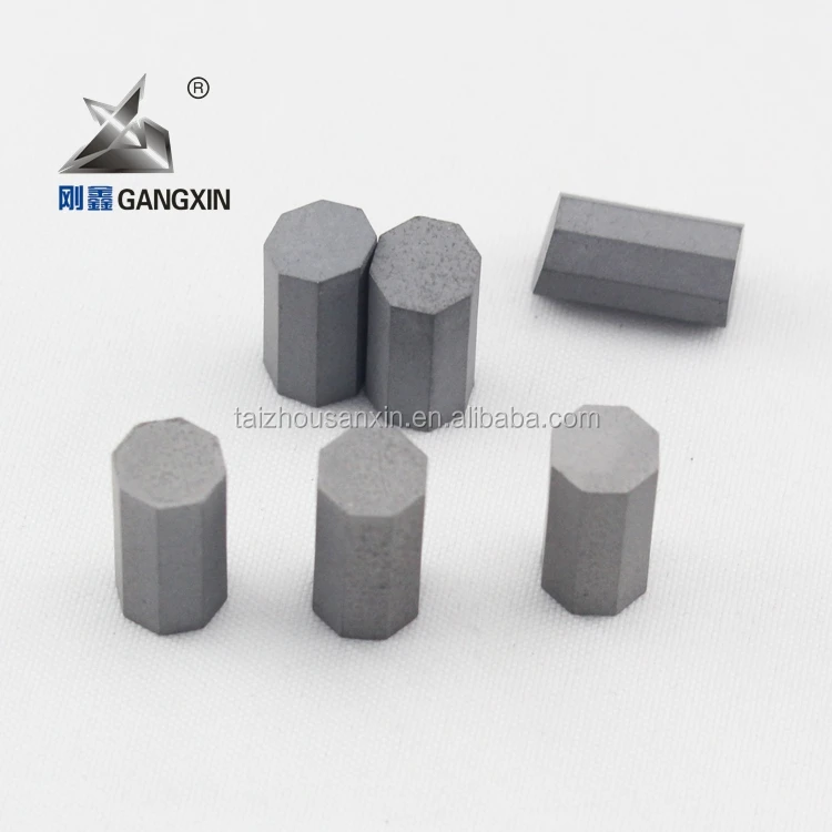 high quality k30/k40 gangxin carbide Oblique octangle tips for geological exploration tungsten carbide tips sanxin