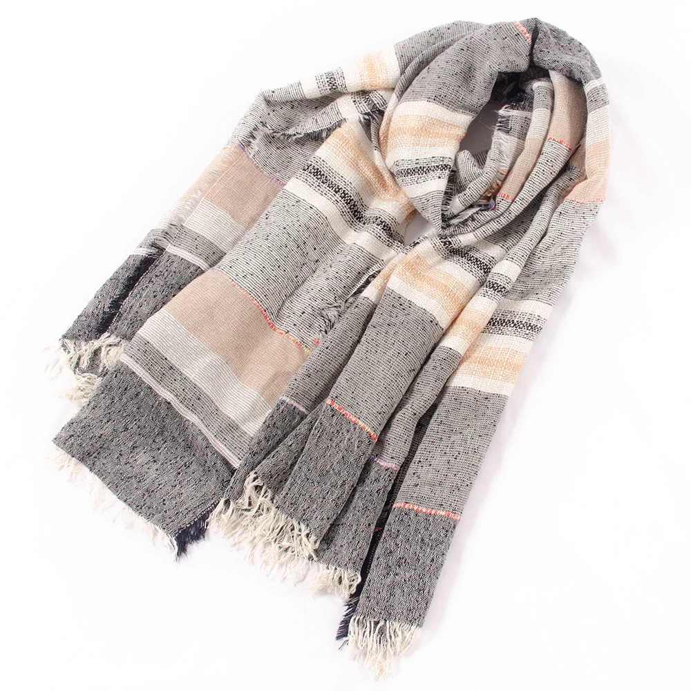 Шарф-хиджаб из полиэстера в полоску, 2021