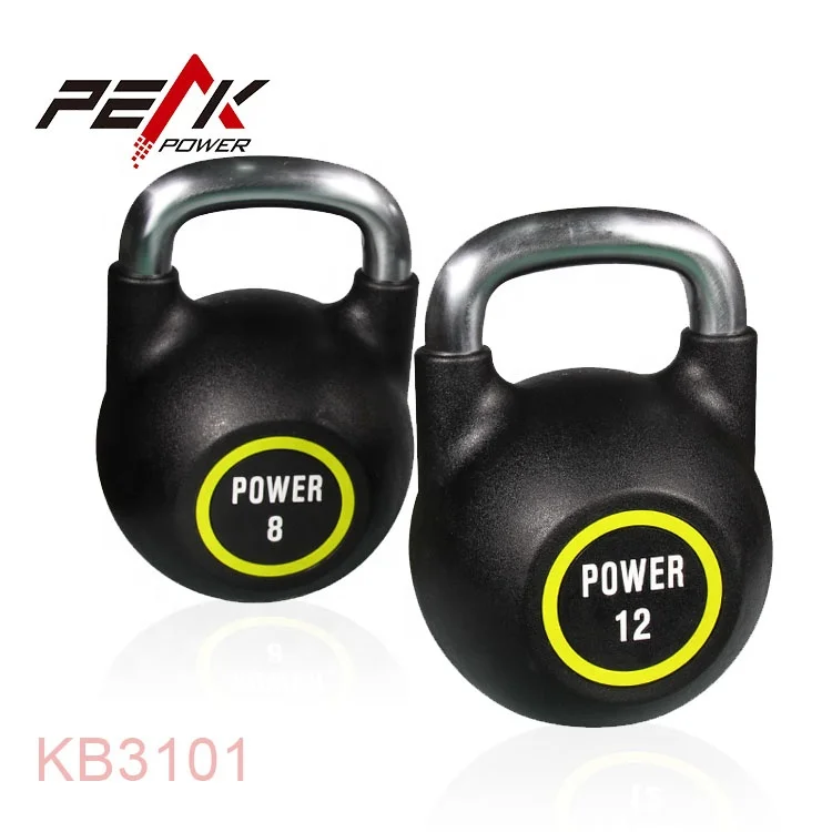 PeakPower High Quality  Hot Sale Custom Logo Glittering Urethane KettleBell
