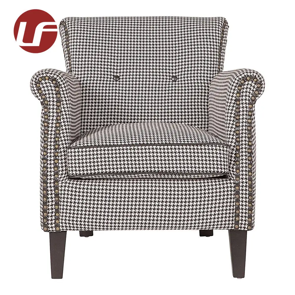 Modern design fabric single person settee cheap 1 seater sofa with armrest