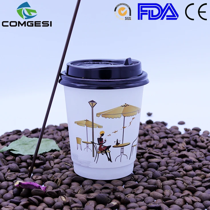 personalised black coffee cups takeaway_cardboard cups with cover_paper cups with cover