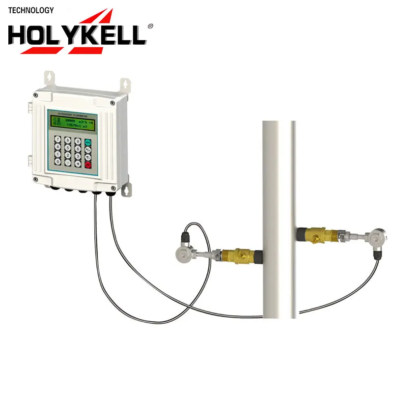 Holykell DN50-DN300 4-20mA RS485 communicate ultrasonic flow meter
