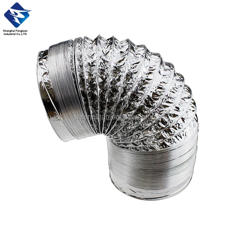 Однослойный гибкий воздуховод/трубка из алюминиевой фольги